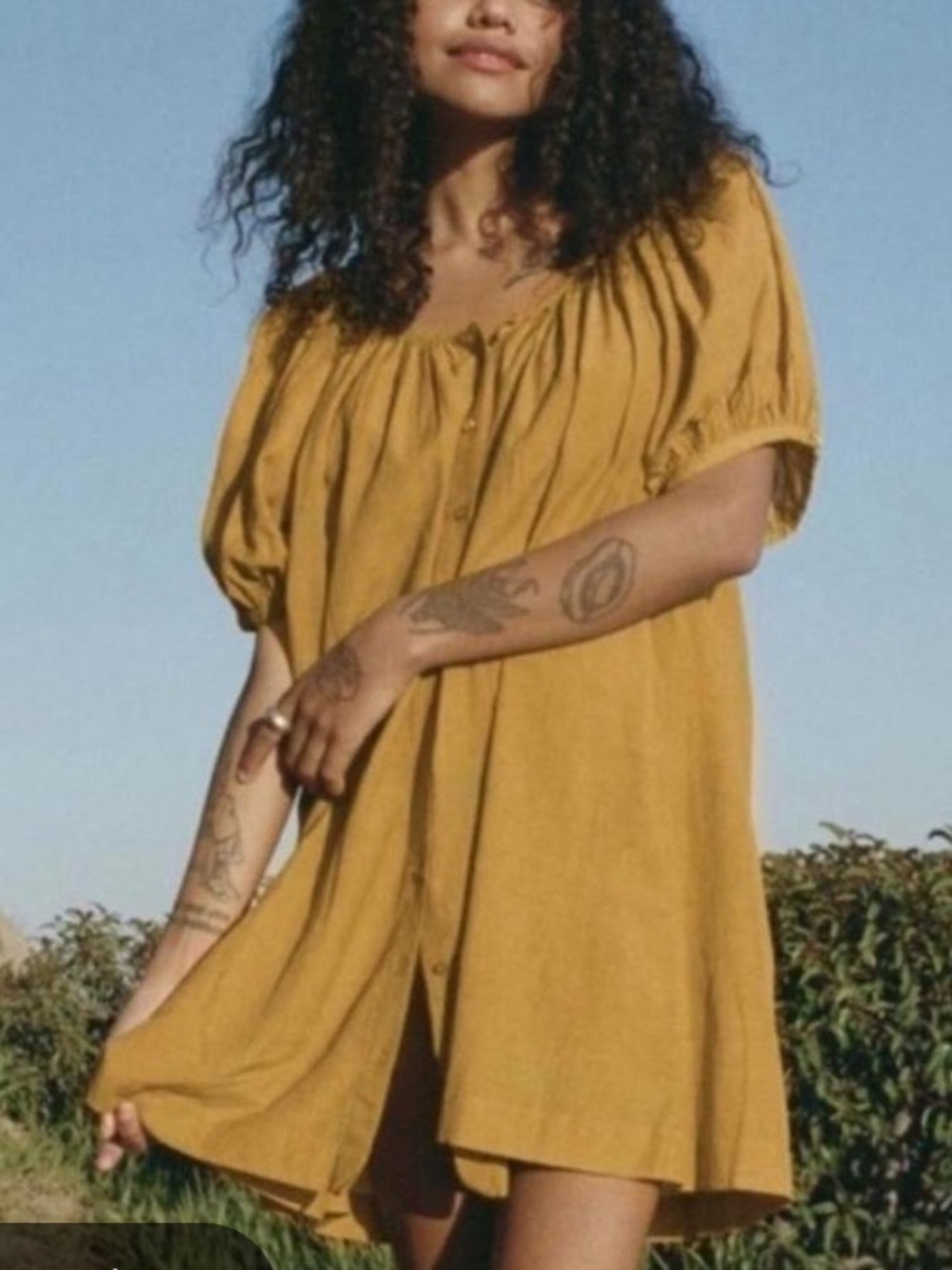 Doen Mini Dress in tan Josette XXL